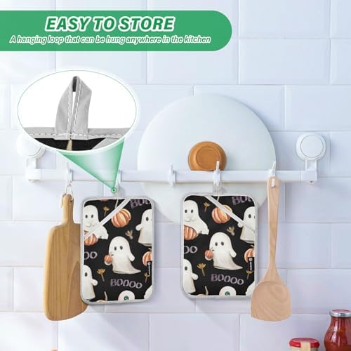 Cute Halloween Vintage Pot Holder Set