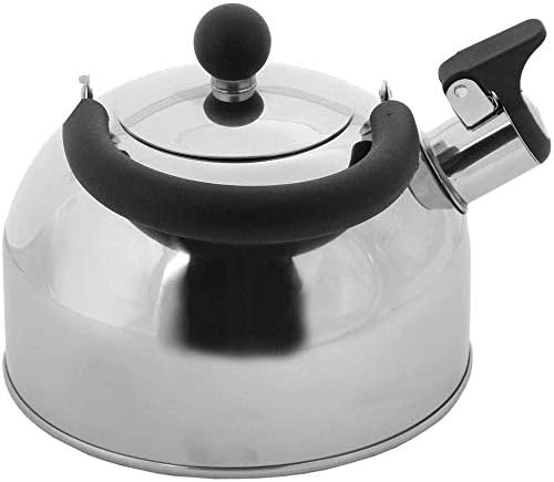 Classic Whistling Tea Kettle 100 Stainless Steel with Stay Cool Handle 25 Quart