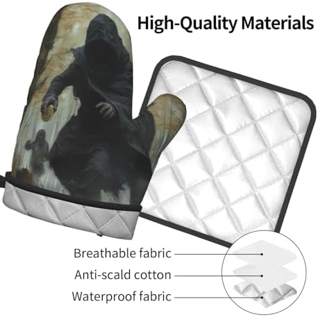 Keep Your Kitchen Warm with Halloween Oven Mitts Pot Holders Set