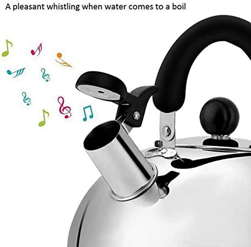 Classic Whistling Tea Kettle 100 Stainless Steel with Stay Cool Handle 25 Quart