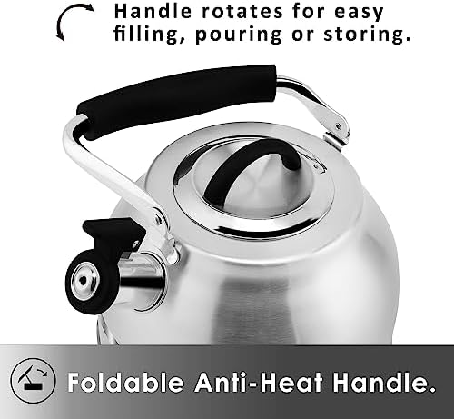 3 Quart Steel Tea Kettle for Home Use