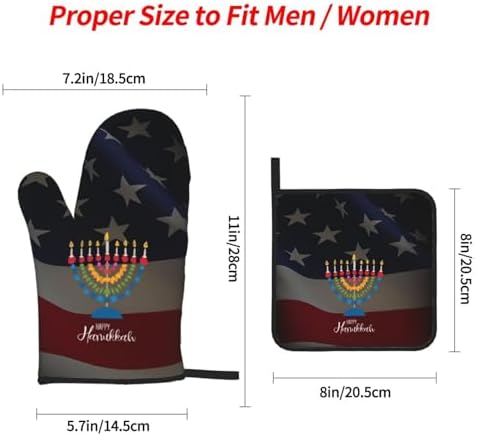 Rqwaaed Premium Heat-Resistant Oven Mitts Set