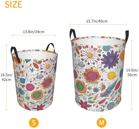 Colorful Feather Pattern Oxford Cloth Laundry Basket