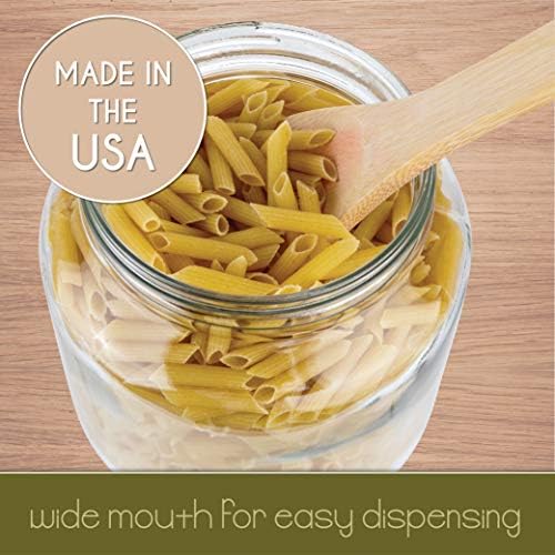 Kitchentoolz Half Gallon Mason Jar Wide Mouth with Airtight Metal Lid