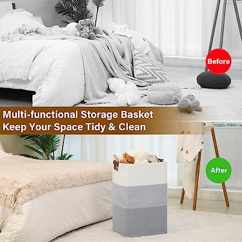 96L Extra Large Laundry Hamper Basket with Handles