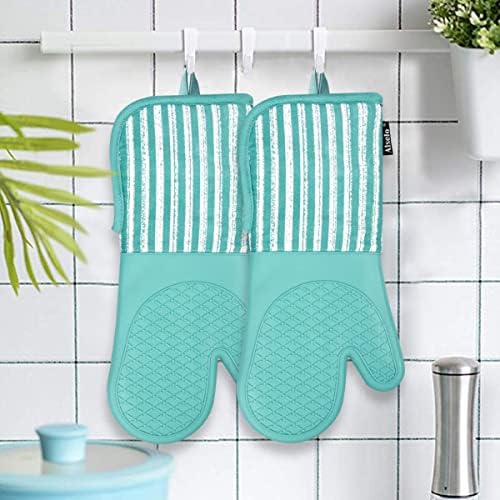 Alselo Silicone Oven Mitts Heat-Resistant Durable and Sure-Grabbing