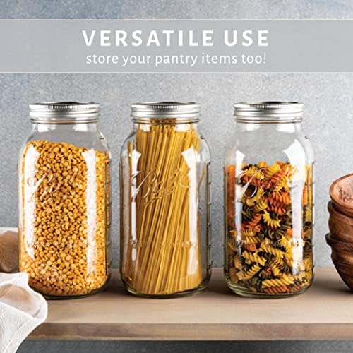 KITCHENTOOLZ Wide Mouth Mason Jars Set of 2