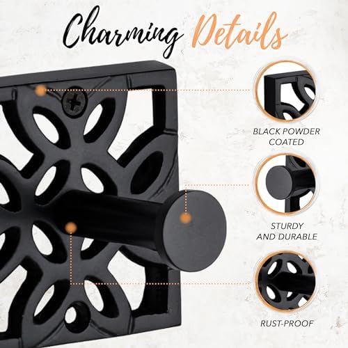 Autumn Alley Black Bath Towel robe hook