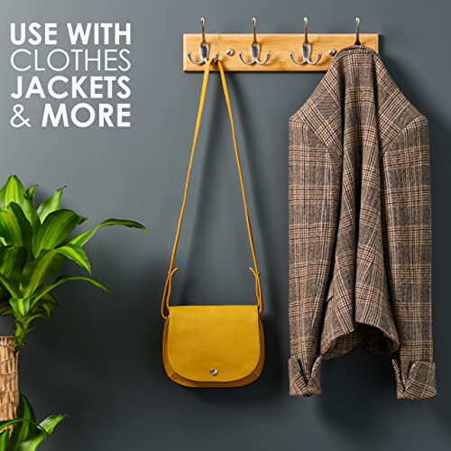 AmazonBasics 4-Piece Wall-Mounted Coat Rack for Home Living Room