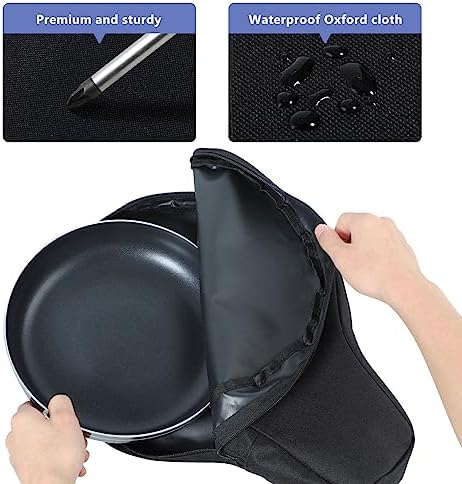 Hemoton 2-Piece Cast Iron Folding Bag for Outdoor Camping