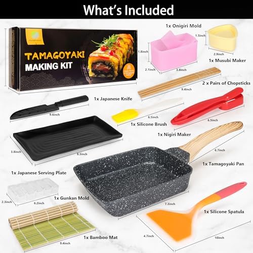 Fungyand 12-in-1 Japanese Omelette Pan Set