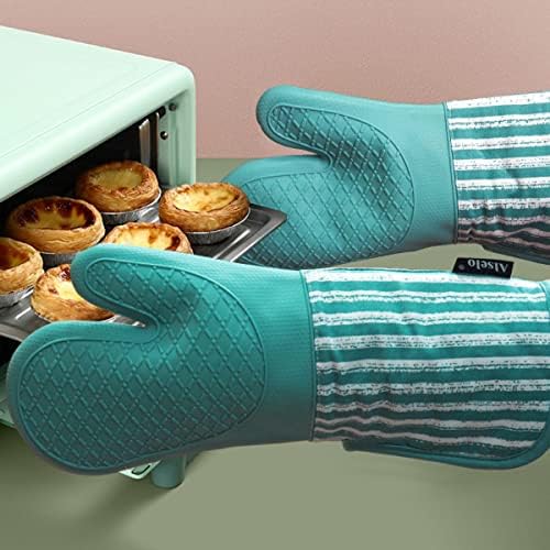 Alselo Silicone Oven Mitts Heat-Resistant Durable and Sure-Grabbing