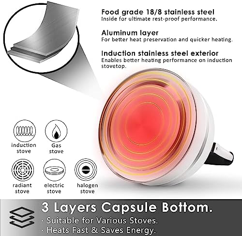 3 Quart Steel Tea Kettle for Home Use