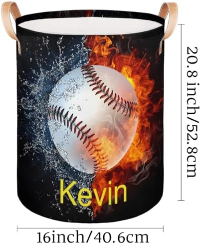 Personalized Collapsible Laundry Basket with Name for Kids Bummer and Adults