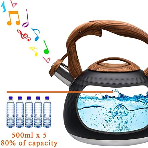 GGC Whistling Whopper Heavy Stainless Steel Tea Kettle
