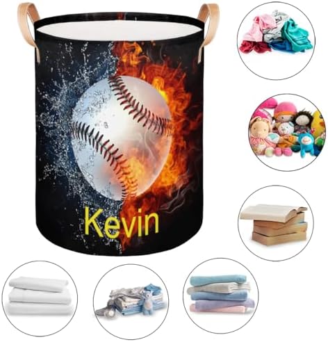 Personalized Collapsible Laundry Basket with Name for Kids Bummer and Adults