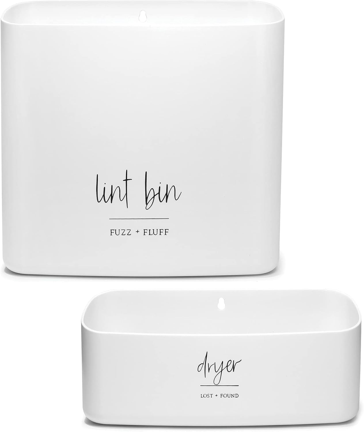 August and Wae Magnetic Lint Bin Set 2 Piece Laundry Storage Solution