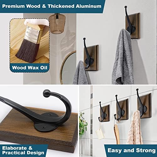 Rustic Farmhouse Towel Hooks 2 Pack