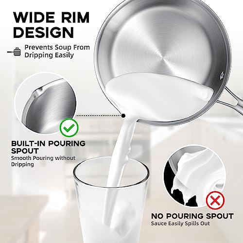 Perfectsta churches ss saucepan with steamer elegant cooking tool for home kitchen