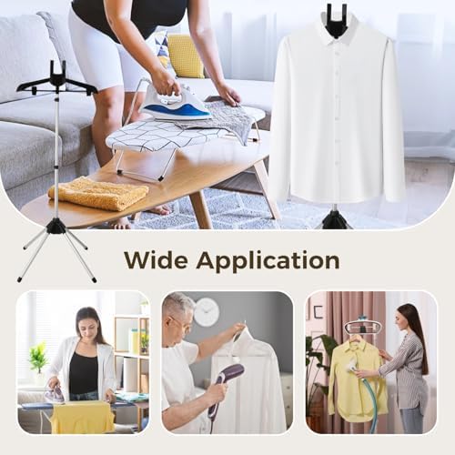 Sturdy Adjustable Folding Clothes Rack with 4 Legs