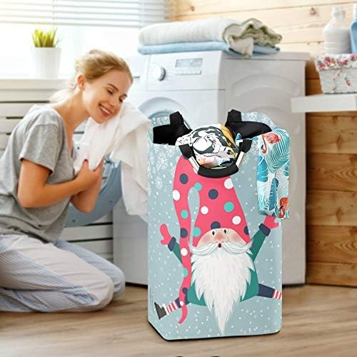 Susiyo Christmas Jolly Gnome Folding Laundry Basket