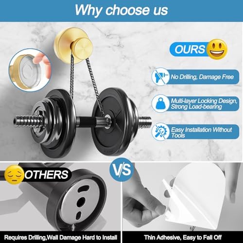 Suction Cup Hooks for Bathroom More - Gold Pack