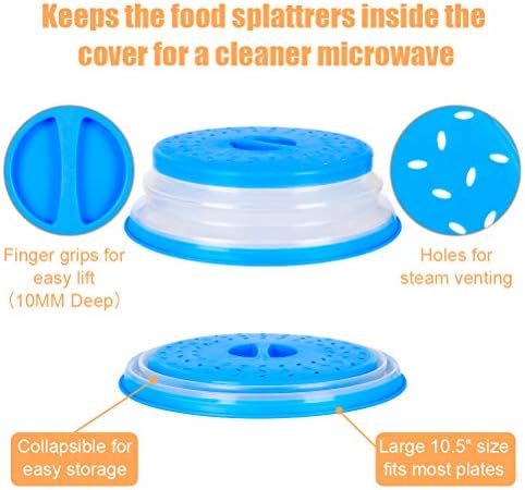 Easy Collapsible Microwave Cover for Controllable Splatters
