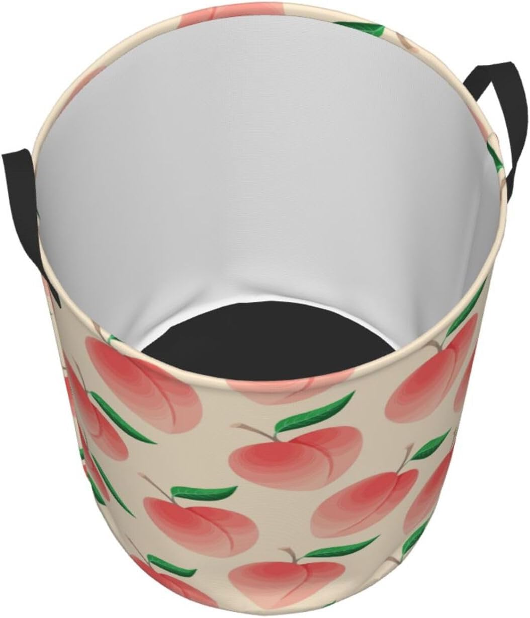 Peach Laundry Hamper Foldable Basket
