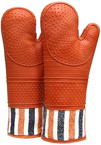Heat-Resistant Silicone Oven Mitts for Baking