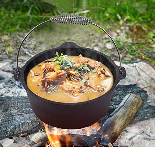 25CM Black Cast Iron Saucepan for Gas Stove