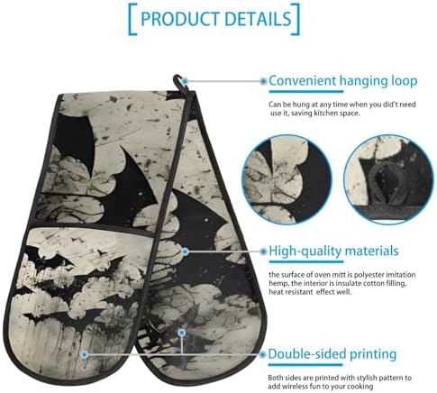 Goblins Halloween Ghost Bat Oven Mitts
