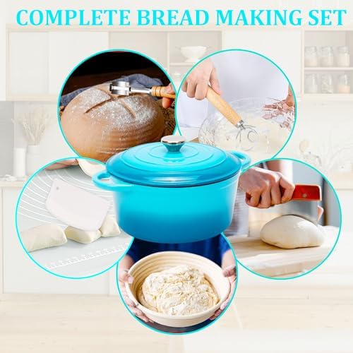 5 QT Cast Iron Dutch Oven for Perfect Bread Baking