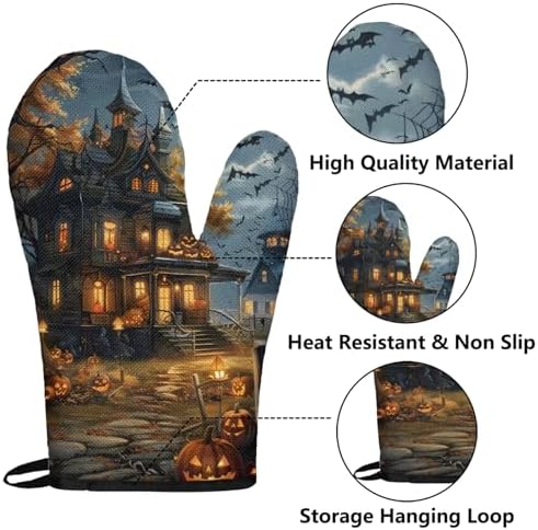 Festive Halloween Treat tropicallife oven mitts pot holders set C tropicallifecom