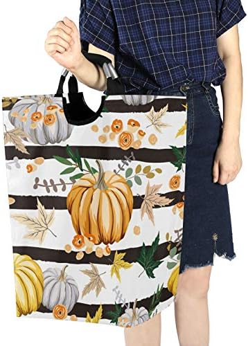 Collapsible Laundry Basket - Fall Orange Pumpkins by Suzukiio