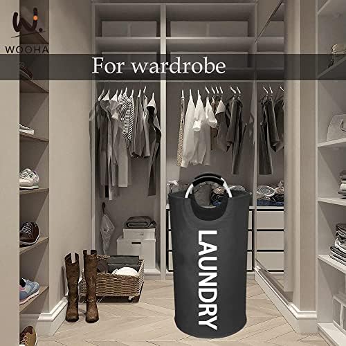 Largest Sturdy Aluminum AND Soft Fabric 95L Laundry Basket for Home Kitchen