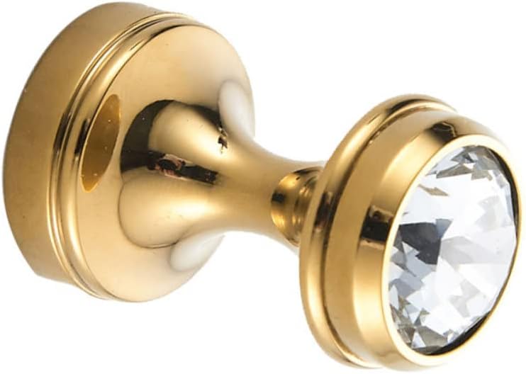 Elegant Gold Towel Hook with Shiny Crystal Design
