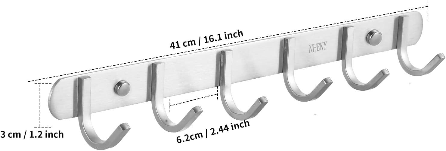 Versatile Wall Mount Hat Coat Hook Rack for Home Office Use