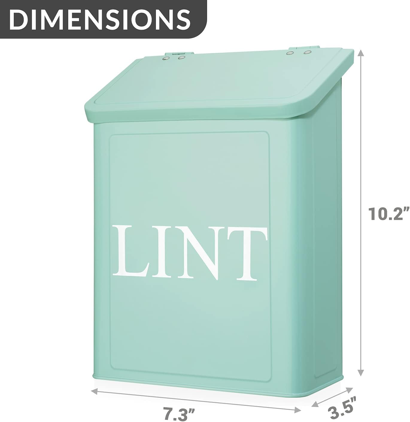 Calindiana Modern Farmhouse Metal Lint Bin for Laundry Room