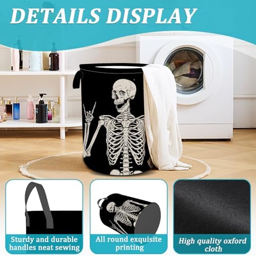 Funny Skull Laundry Hamper