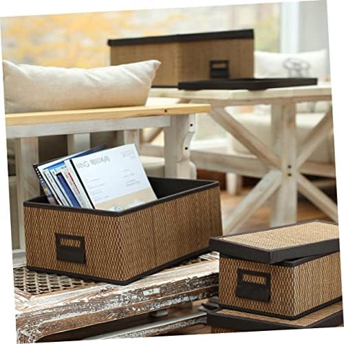 BESTonZON Wicker Laundry Basket with Lid Drawer Organizer