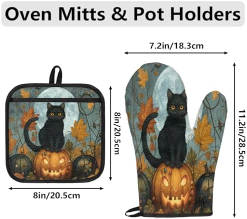 Halloween Treats Tropical Life Black Cat 4-Piece Set