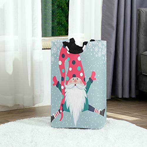 Susiyo Christmas Jolly Gnome Folding Laundry Basket