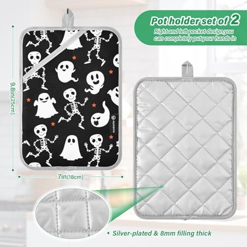 Creepy-Cool Bone-Tasting Halloween Skeleton Potholders