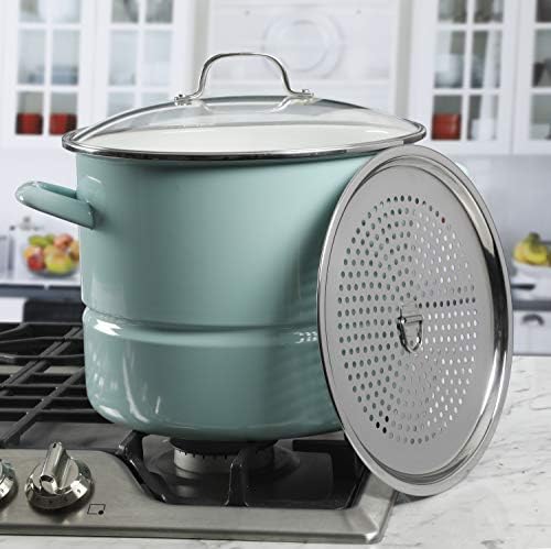 Kenmore 16-Quart Steam Pot with Insert and Lid Glacier Blue