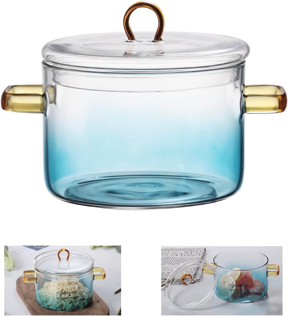 Miecux15L Heat-Resistant Glass Cookware Pot Perfect for Pasta More