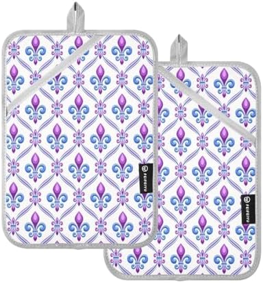 Durable 2-Piece Heat-Resistant Oven Mitts Potholders with Silver Coating