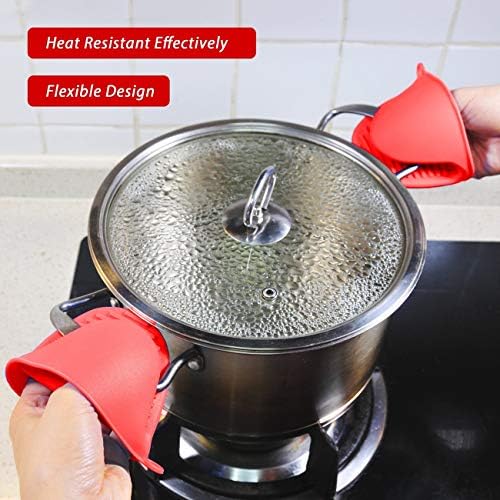 2-Pair Silicone Oven Gloves Set - Heat Resistant
