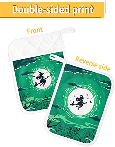 HilariousM Halloween Flying Witch Pot Holder
