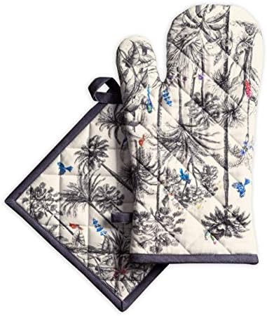 Elegant Thanksgiving Christmas Oven Mitt Pot Holder Set
