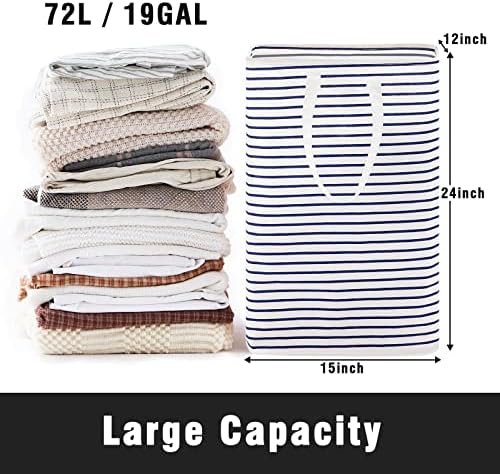 TechMilly 72L Large Collapsible Laundry Basket Freestanding Clothes Hamper